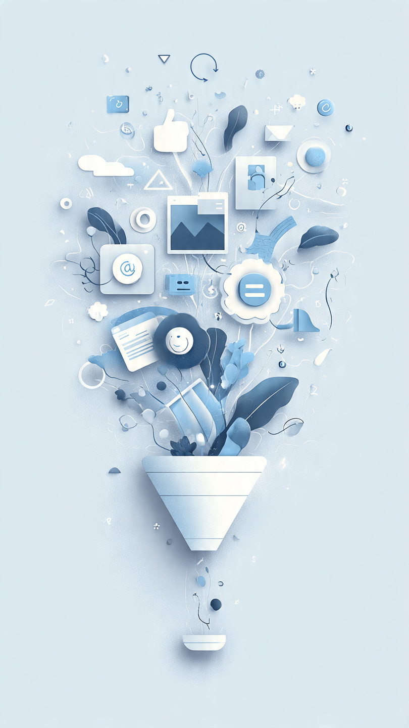 a clean minimalist illustration showing abstract s